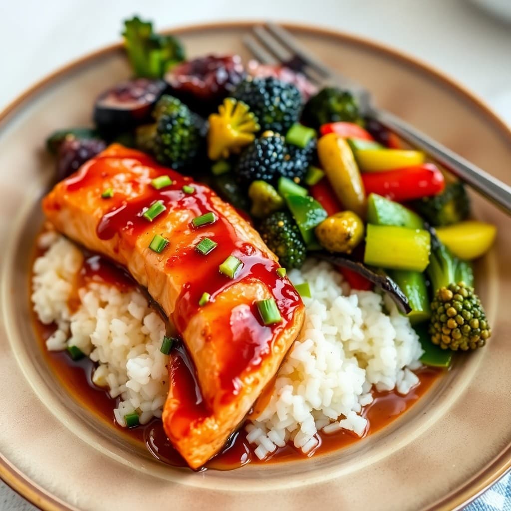 Honey Garlic Glazed Salmon Teriyaki Bowls