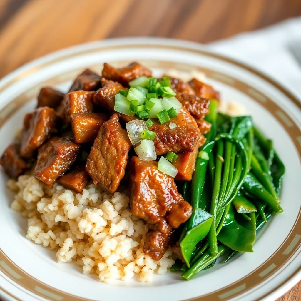 Korean Bulgogi Beef Bowl with Sautéed Greens