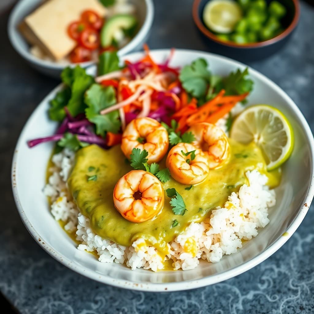 Thai Green Curry Shrimp & Jasmine Rice Bowl Bar