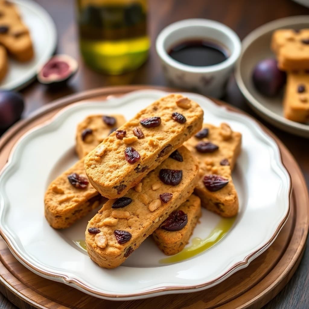Sicilian Fig & Walnut Biscotti with Anise & Extra Virgin Olive Oil