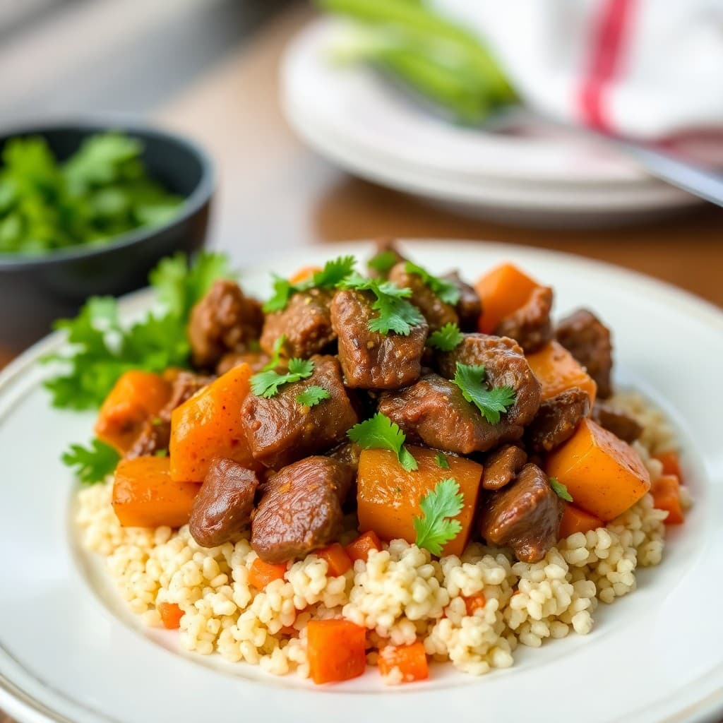 Peruvian-Style Beef and Sweet Potato Stir-Fry