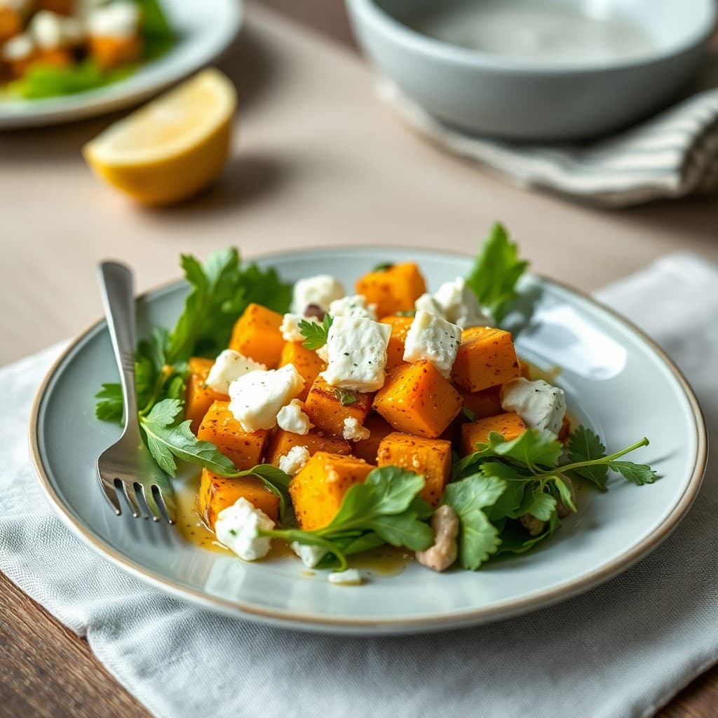 Roasted Pumpkin and Feta Salad