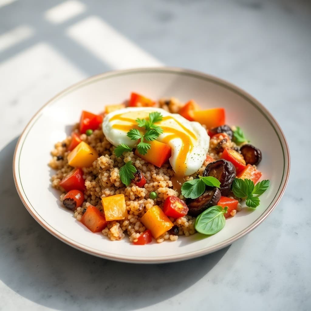 Mediterranean Quinoa Breakfast Bowl