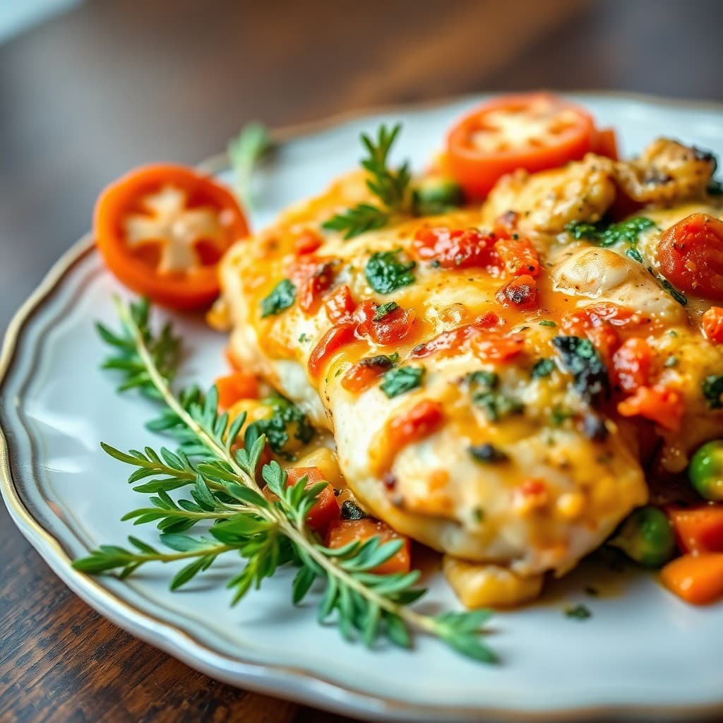 Mediterranean Baked Chicken Primavera