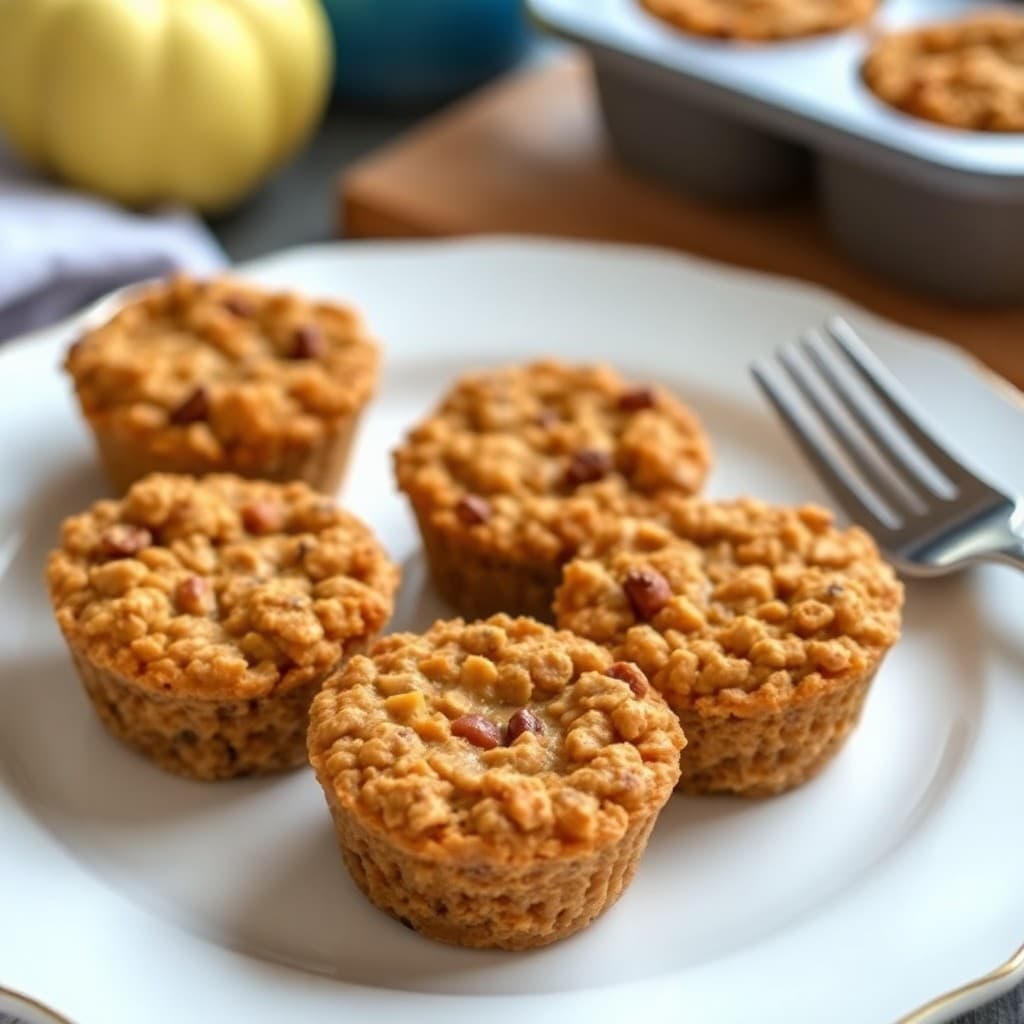 Pumpkin Spice Baked Oatmeal Cups