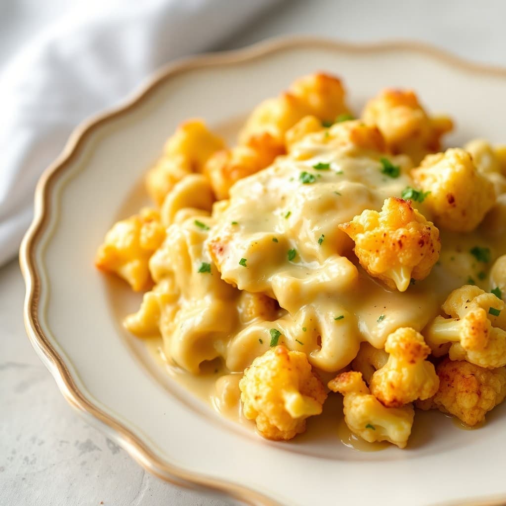 Roasted Cauliflower and Chicken Casserole