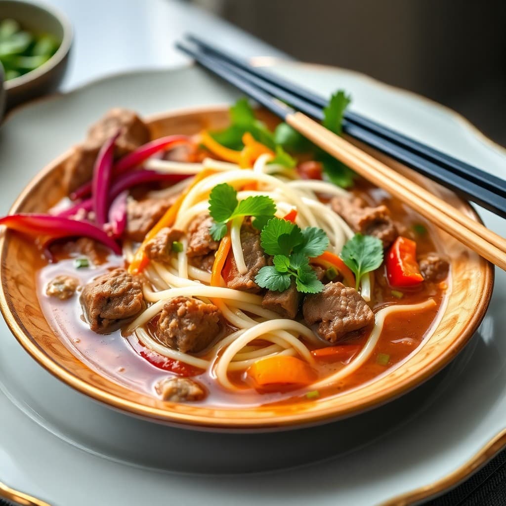 Vibrant Vietnamese Beef Pho Bowls
