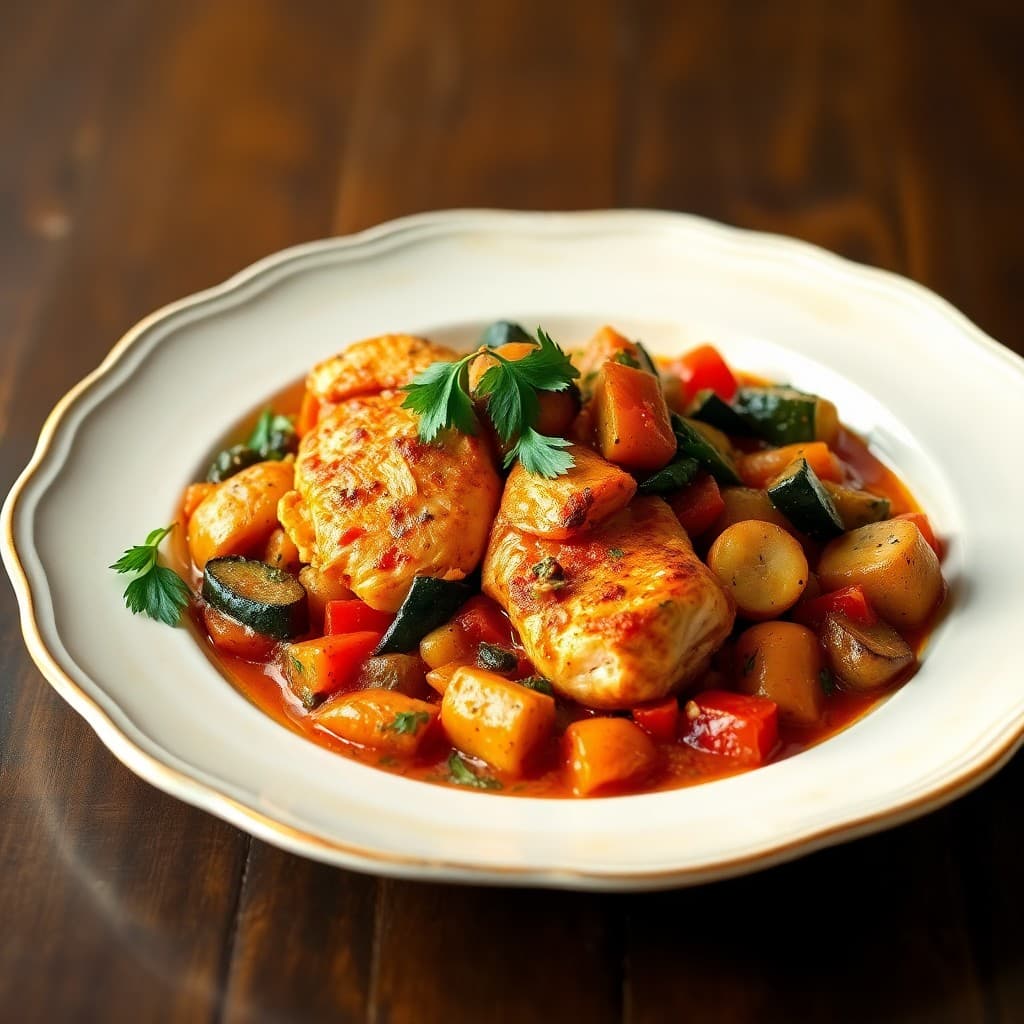 Provençal Chicken and Vegetable Ratatouille