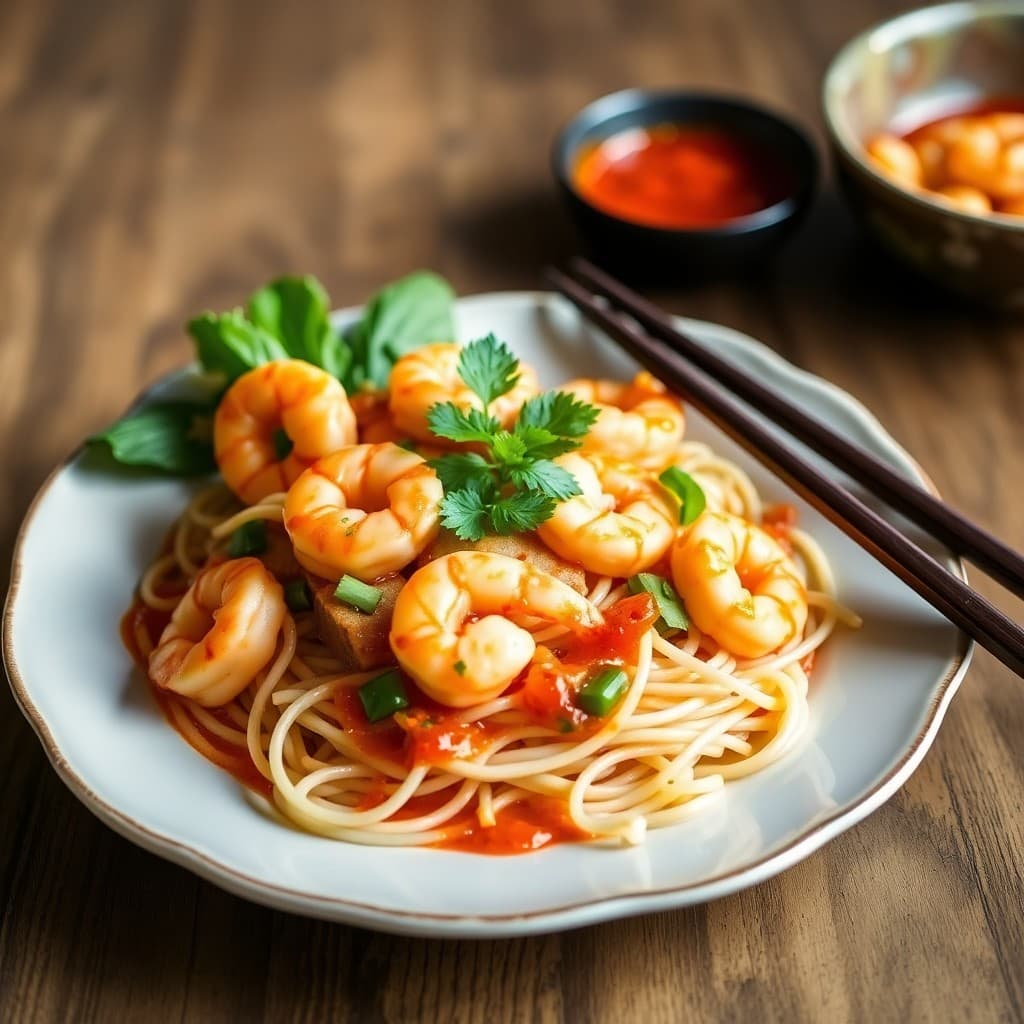 Sweet Chili Shrimp Noodle Bowls