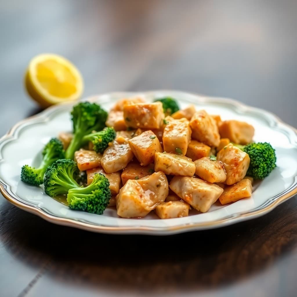 Aromatic Lemon-Garlic Chicken Stir-Fry with Ginger-Sesame Broccoli