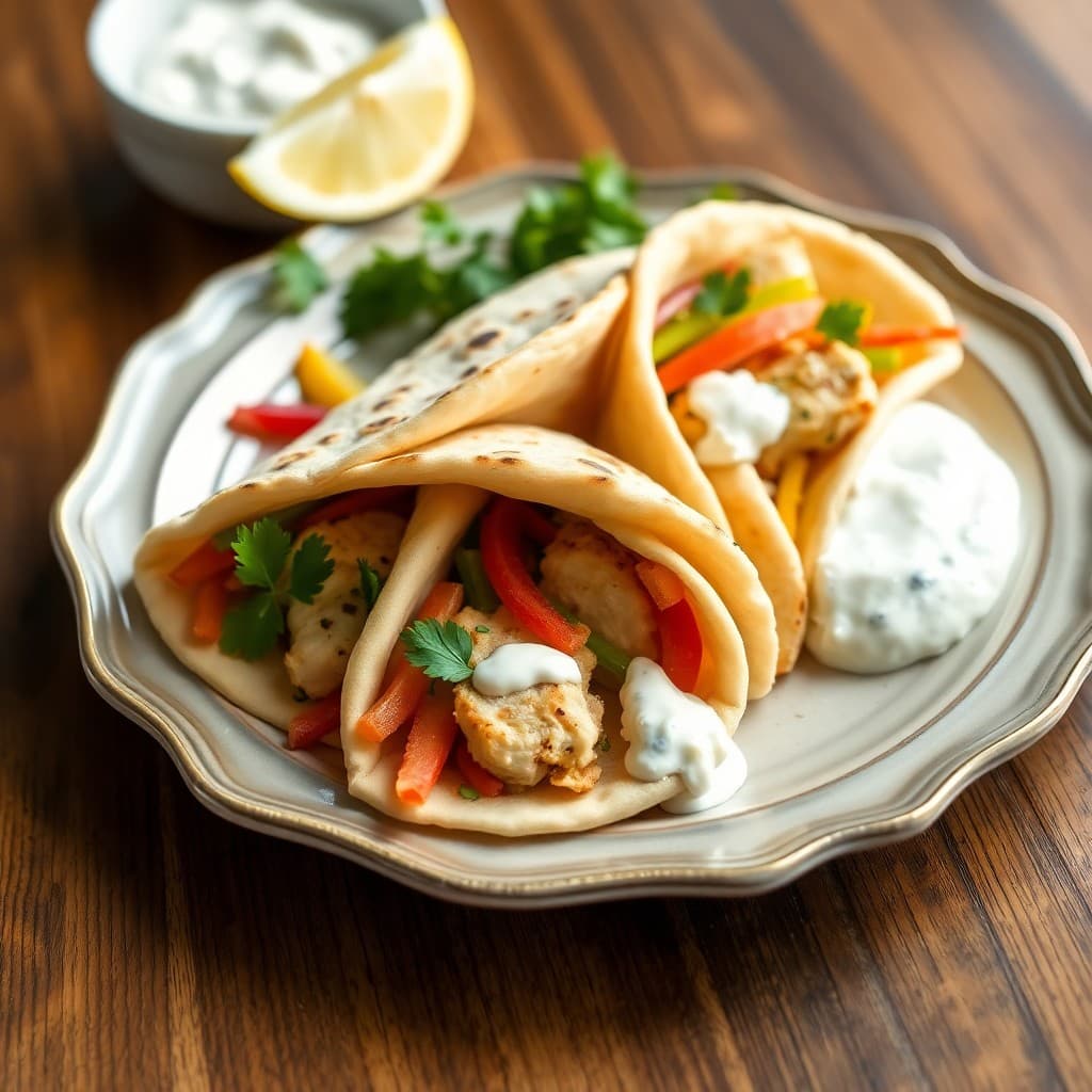Zesty Lemon Chicken Pita Pockets