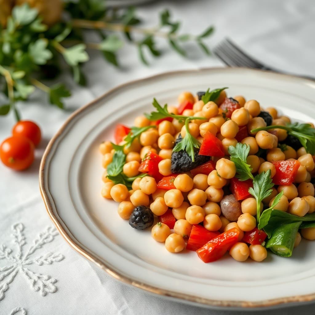 Winter Vegetable and Chickpea Salad