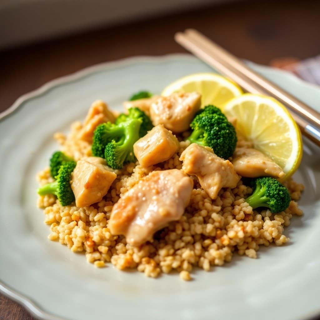 Zesty Lemon Chicken Stir-Fry with Broccoli and Quinoa