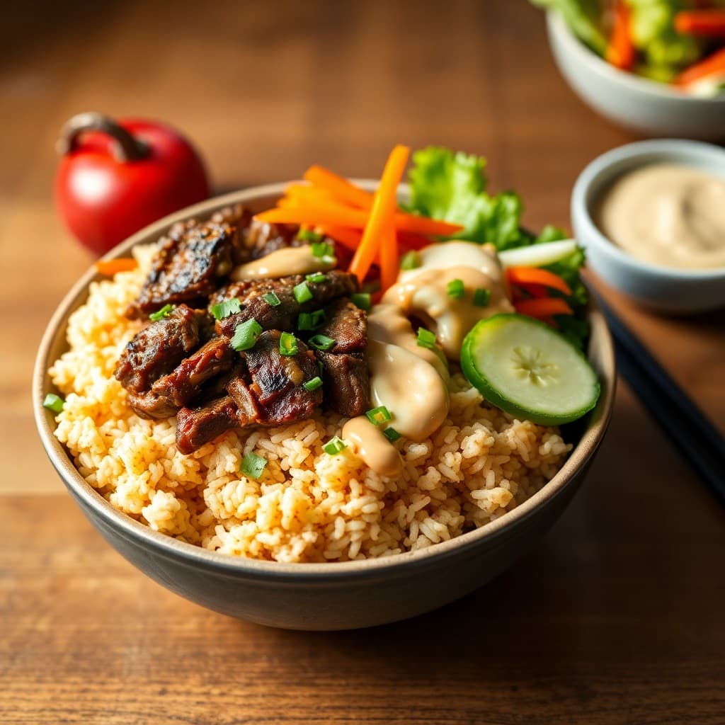 Korean Beef Bulgogi & Crispy Rice Bowl Bar