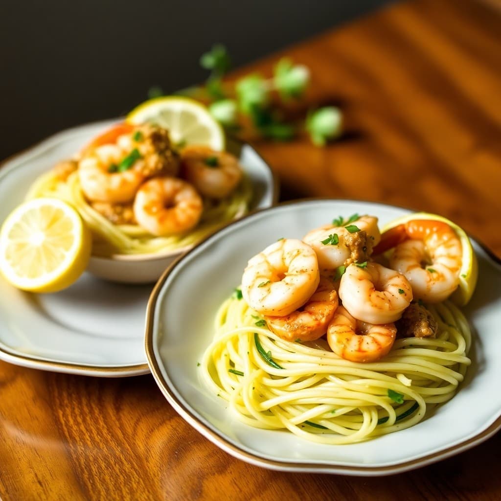 Lemon Garlic Shrimp Scampi Bowls