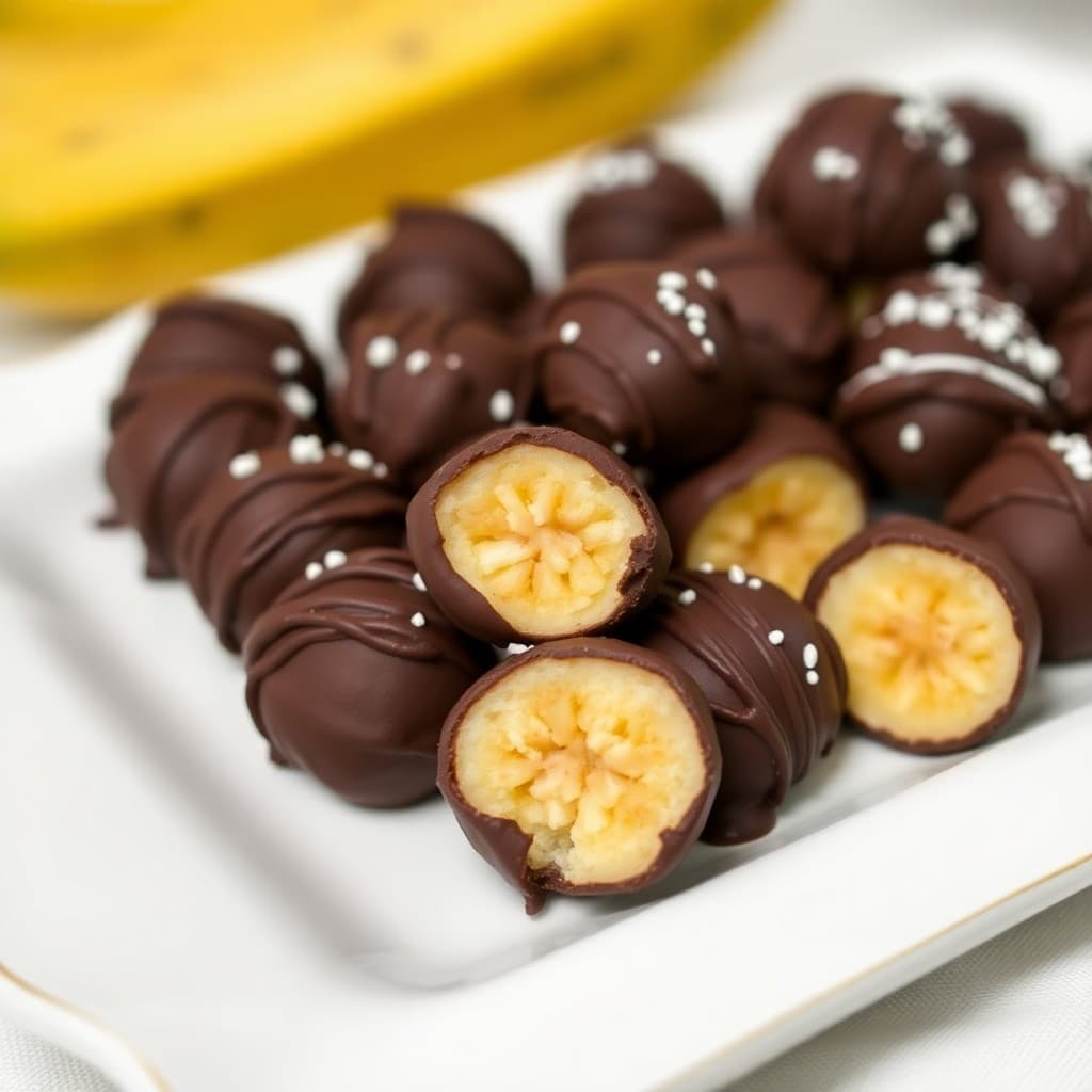 Chocolate-Covered Banana Bites