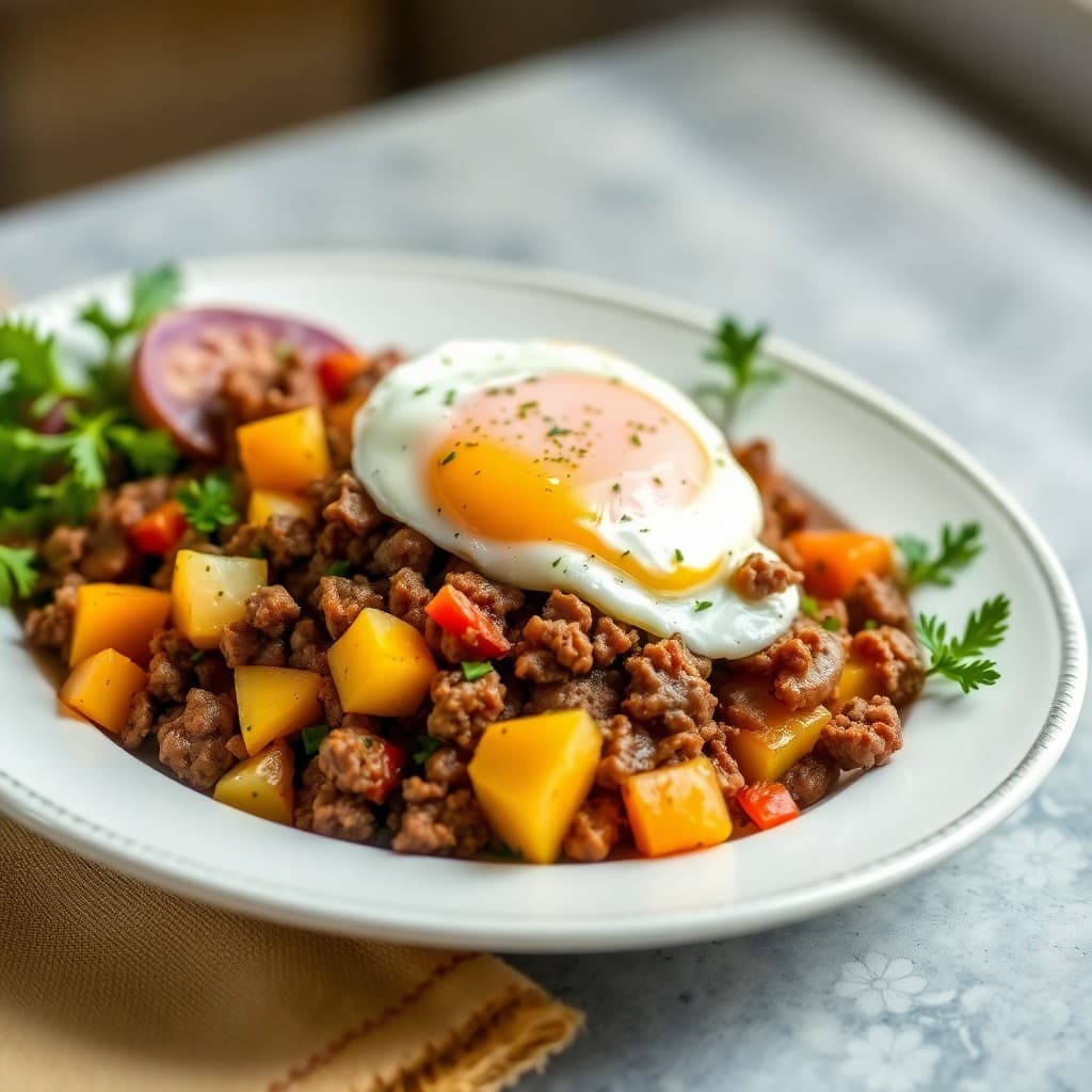 Keto Breakfast Beef Hash