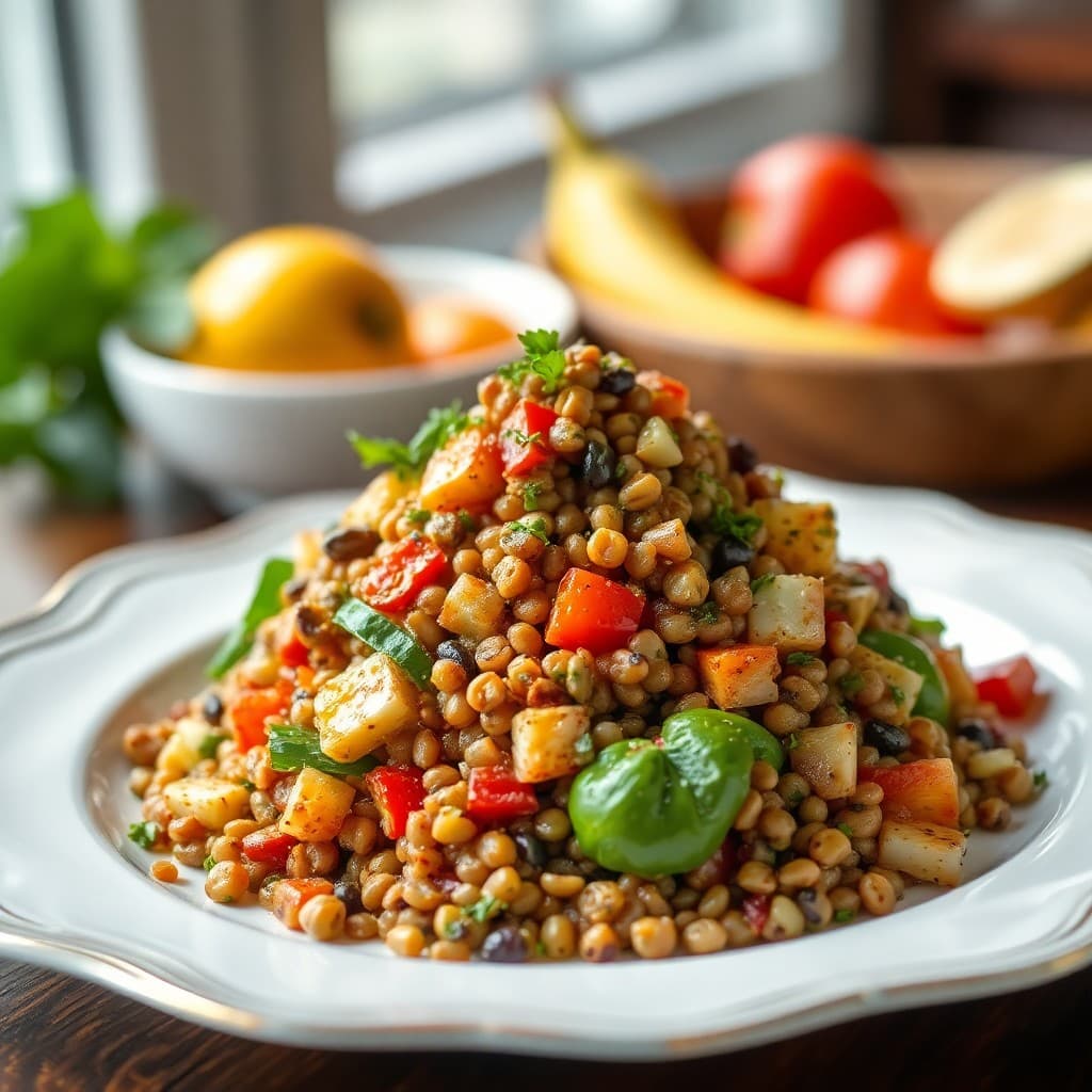 Mediterranean Lentil and Veggie Salad