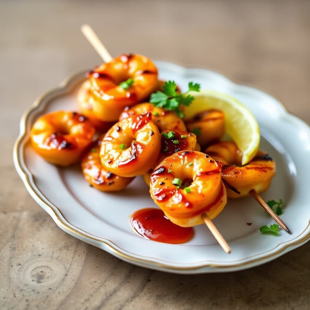 Sizzling Thai Pineapple Shrimp Skewers