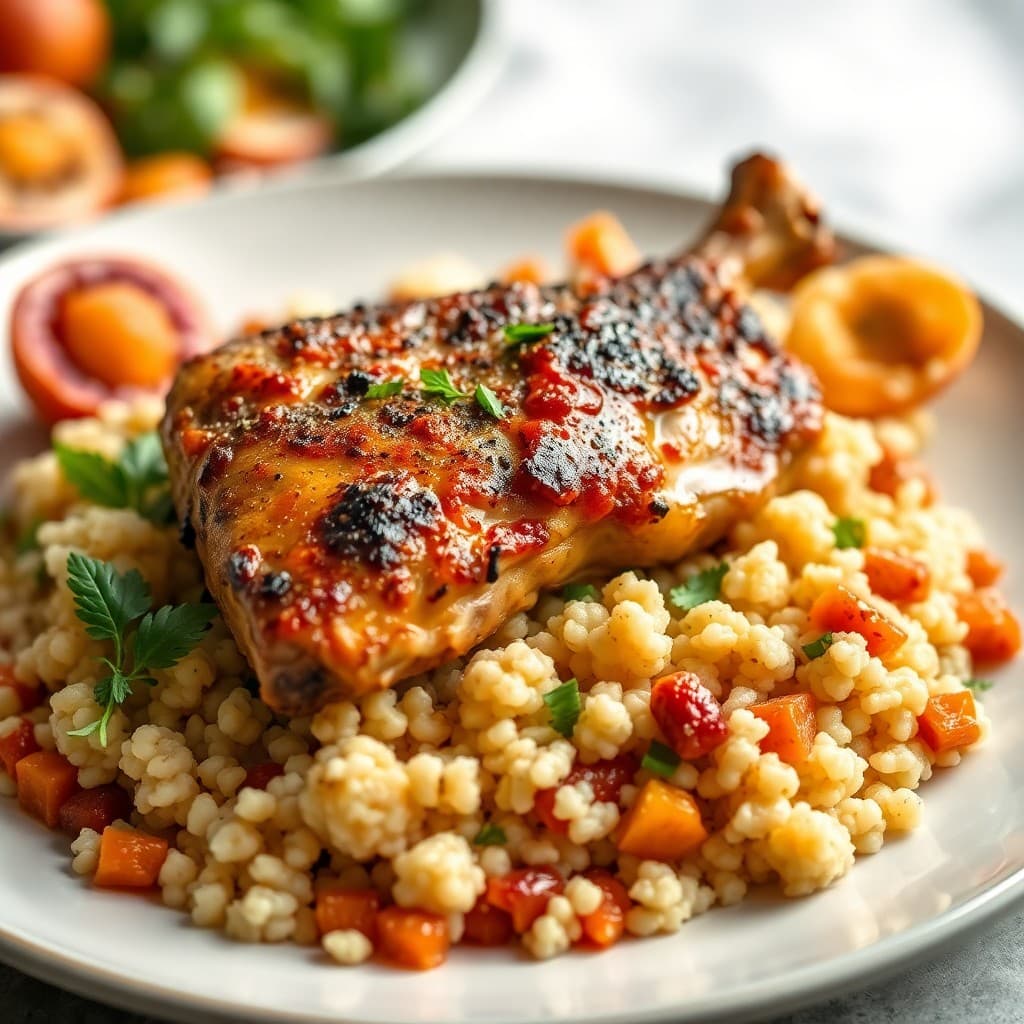 Moroccan-Spiced Chicken with Apricot Couscous