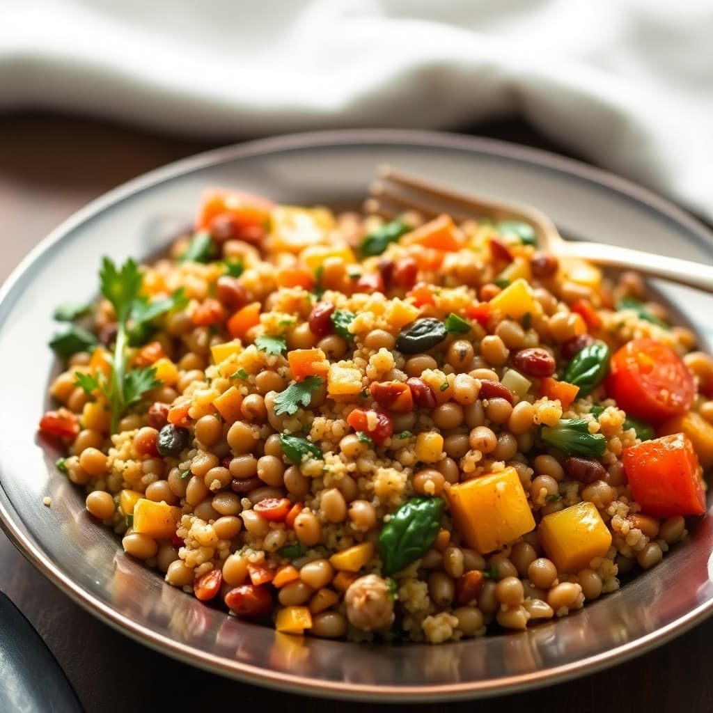 Aromatic Lentil and Quinoa Skillet