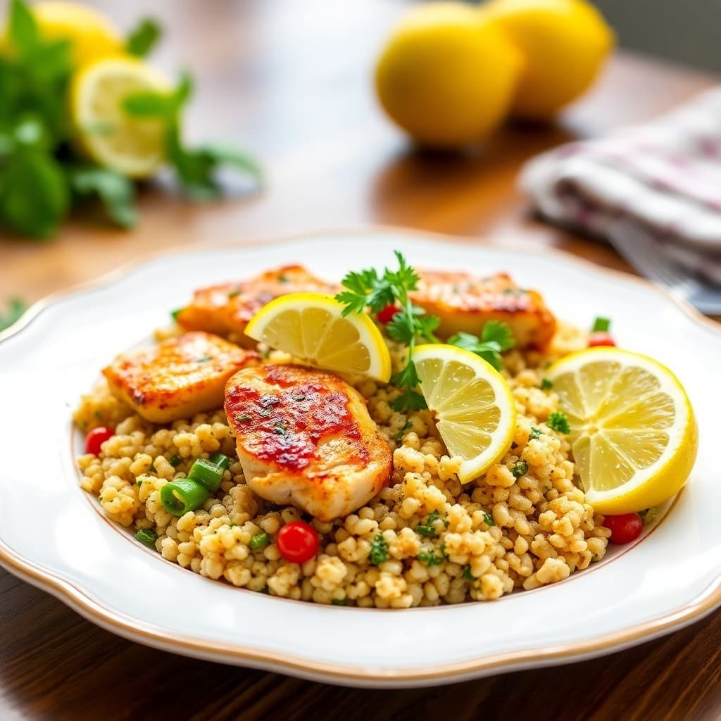Zesty Lemon Chicken and Quinoa Bowls