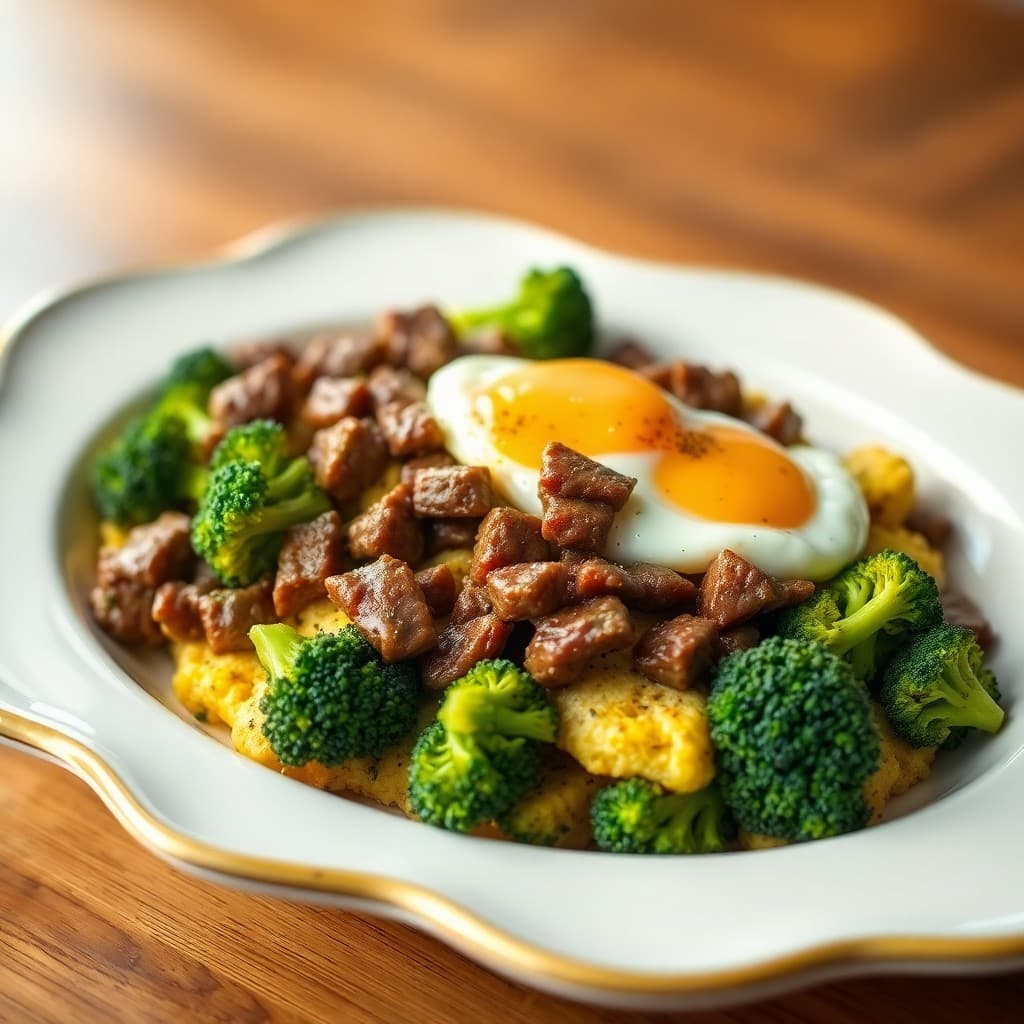 Keto Beef and Broccoli Scramble