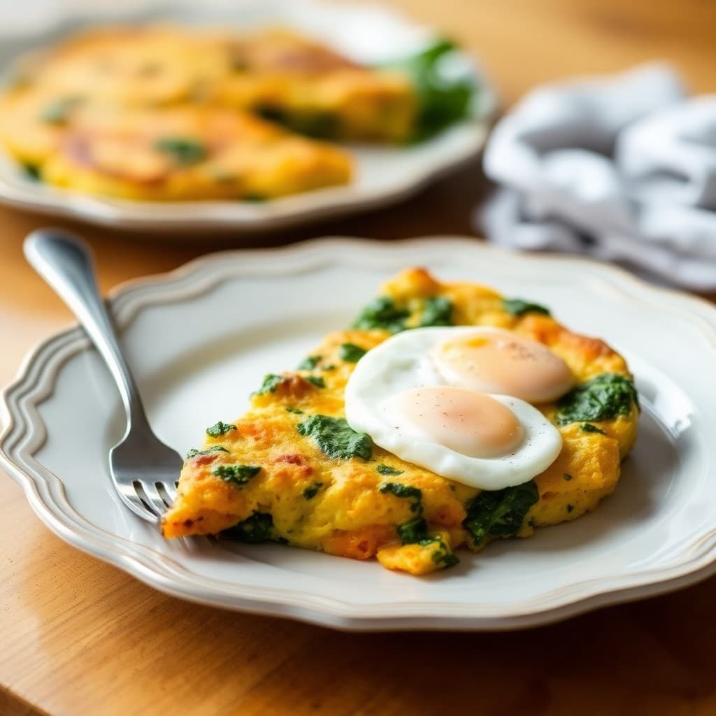 Roasted Butternut Squash and Spinach Frittata