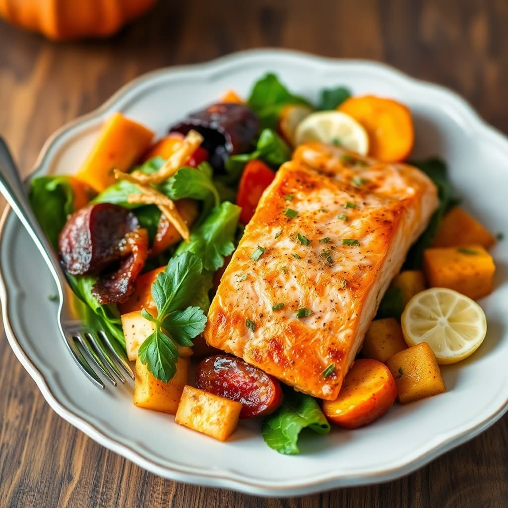 Autumn Harvest Salmon Salad